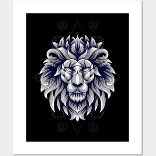 lion head king Posters and Art